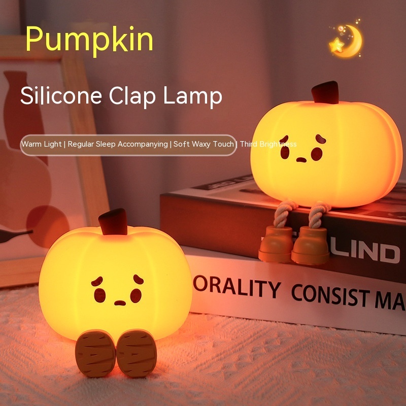 Halloween Pumpkin Silicone Night Lamp – Soft Pat Light & Cozy Ambience Decor | Free & Fast Shipping USA (4–9 Days)